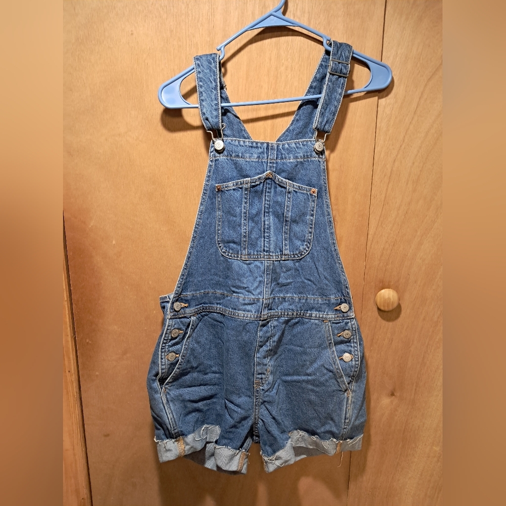 Old Navy Blue Denim Short Overalls